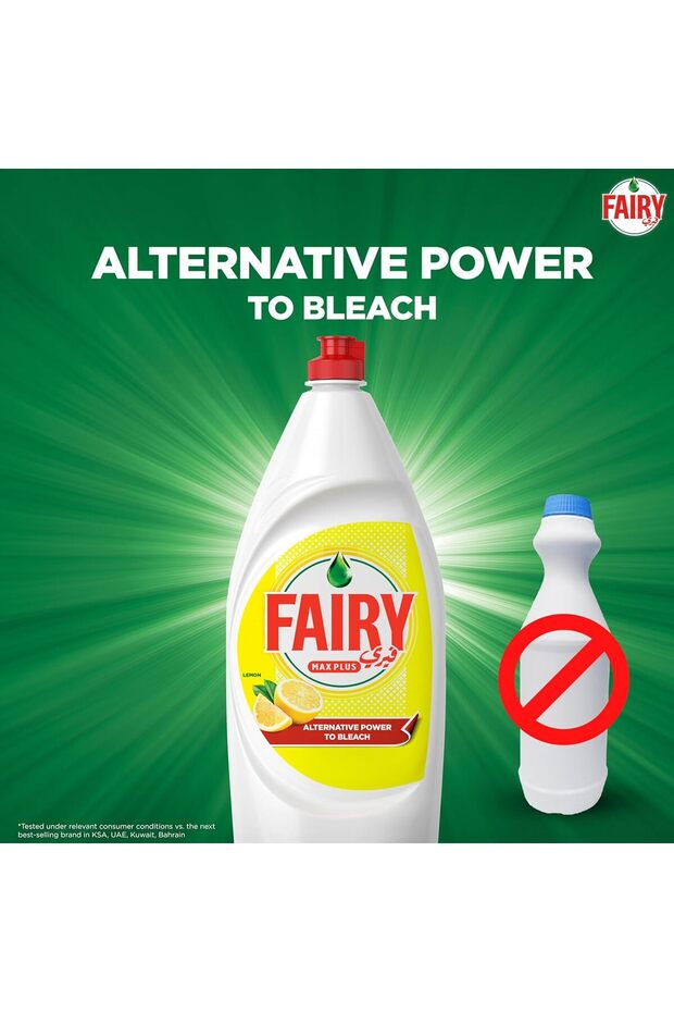 Max Plus Lemon Dishwashing Liquid with Bleach Alternative Power, 2x600ml - 4