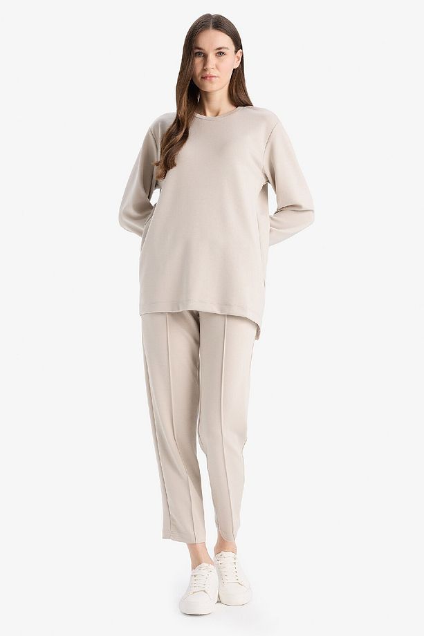 Regular Fit Esnek Belli Cepli Basic Düz Pantolon E1954AX25SP - 2