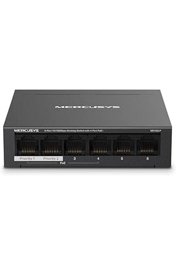 Mercusys Ms106lp, 6-port 10/100mbps Desktop Switch With 4-port Poe - 1