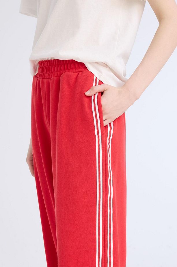 Coool Wide Leg Eşofman Altı Basic Düz Beli Lastikli Geniş Bol Paça E5374ax25sp - 7