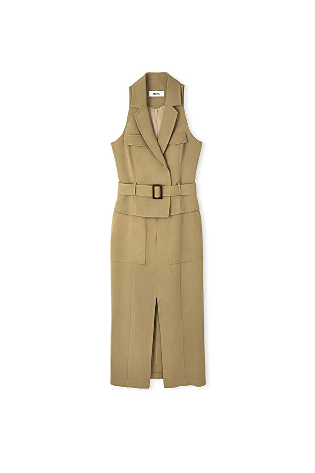 Çift parça görünüm elbise - 3