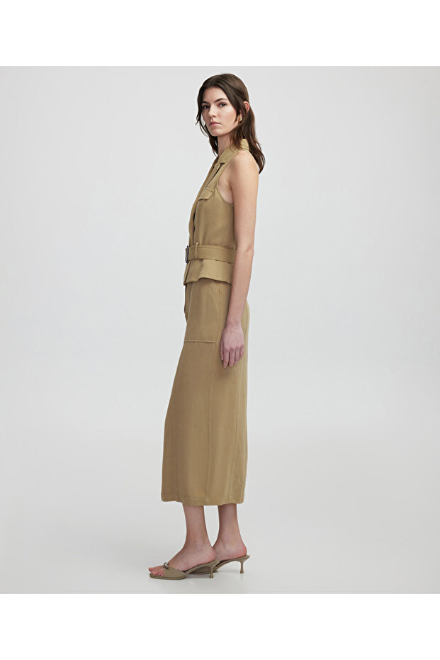 Çift parça görünüm elbise - 5