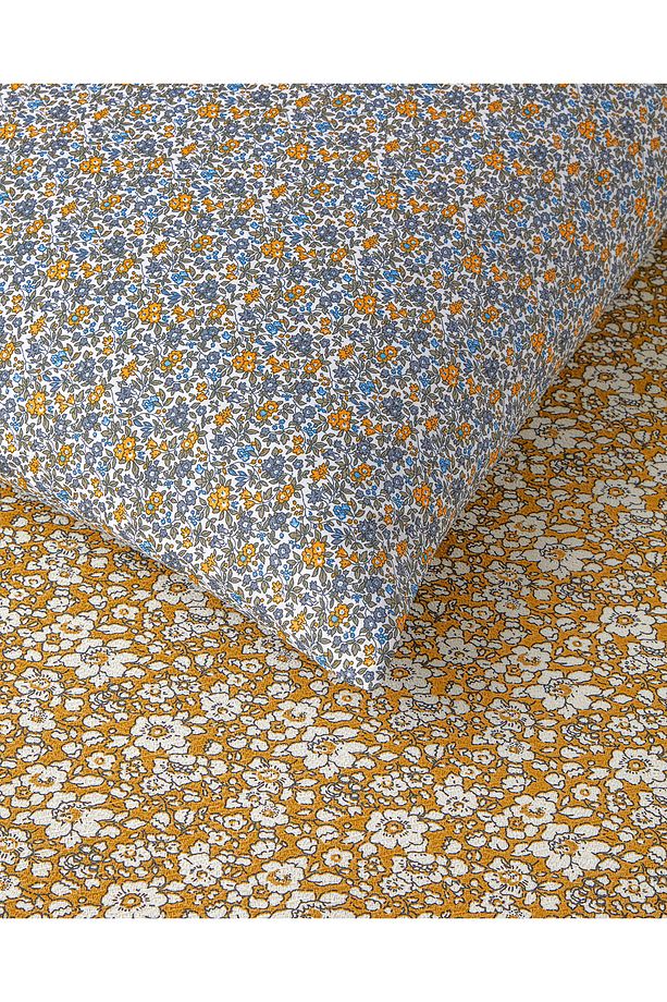 Spring Petal Baskılı Tek Kişilik Pike Takımı 150x220 cm Sarı - 4