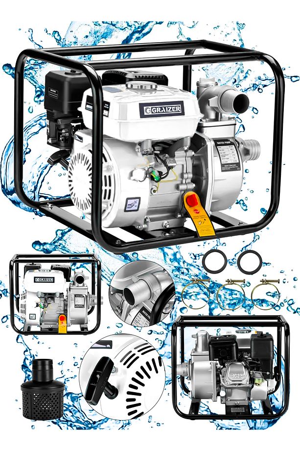 Alman 3" Benzinli Su Motoru 3 Parmak – Güçlü Dayanıklı ve Yüksek Performanslı - 1