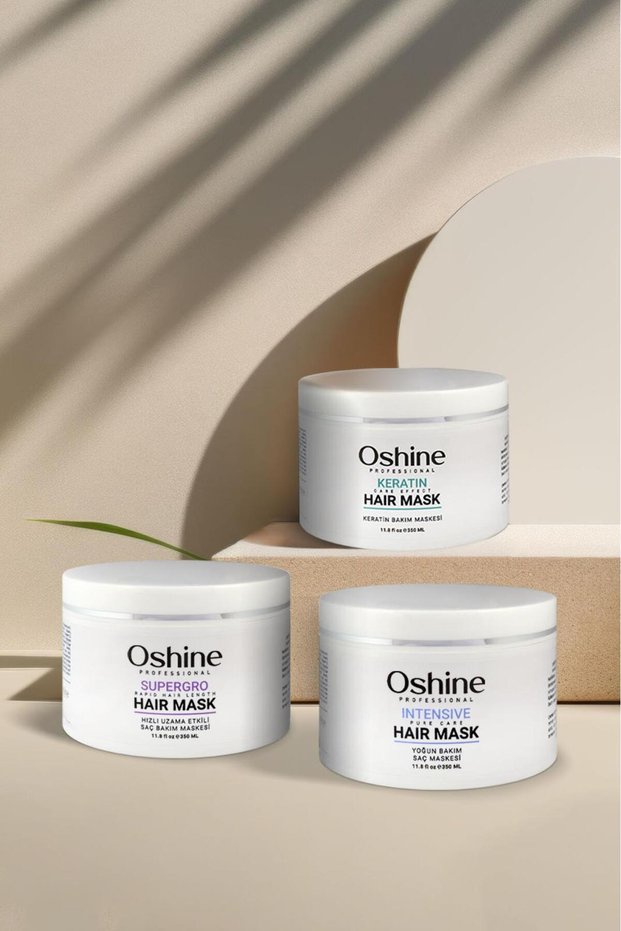 Hair Care Mask Set (Supergro Mask, Intensive Mask, Keratin Mask), 1050 ml