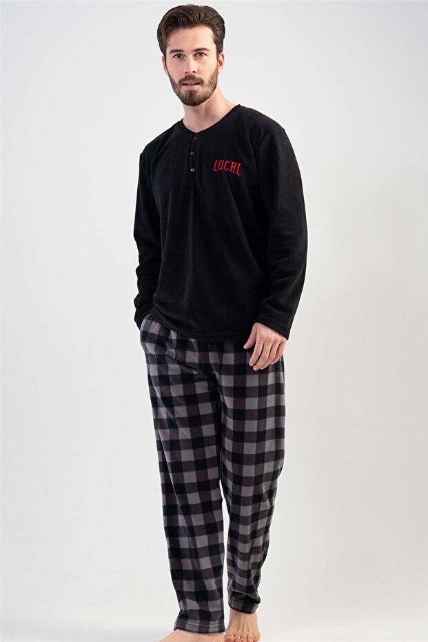 Vienetta Erkek Polar Uzun Kollu Pijama Takımı - 2