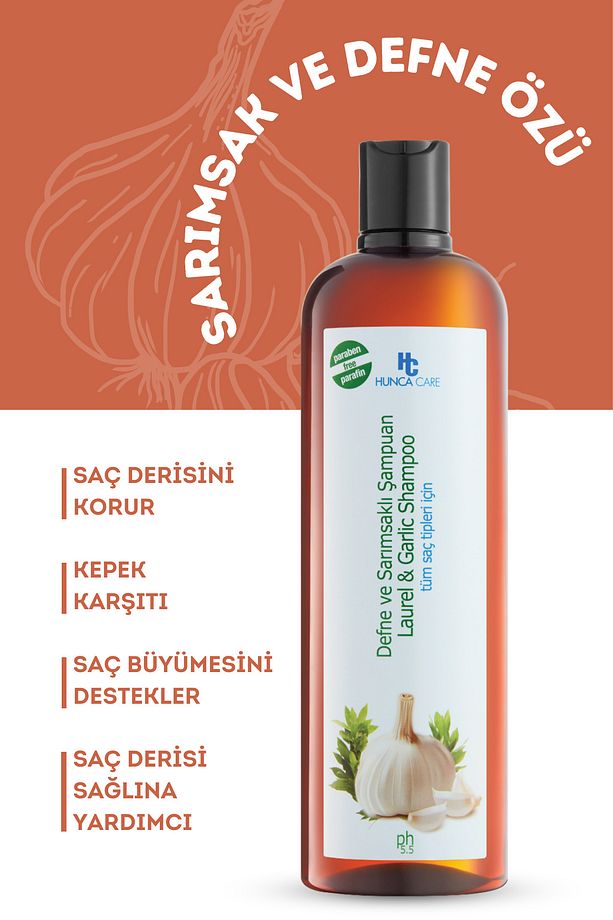 Defne Ve Sarımsaklı Şampuan, Saç Dökülmesine Karşı Yardımcı ( 3 Adet X 675 ml ) - 3