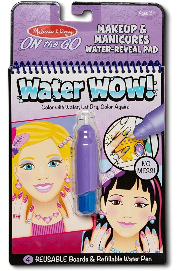 Melissa And Doug Water Wow - Makeup & Manicures: Reusable water painting - Kids' travel activity