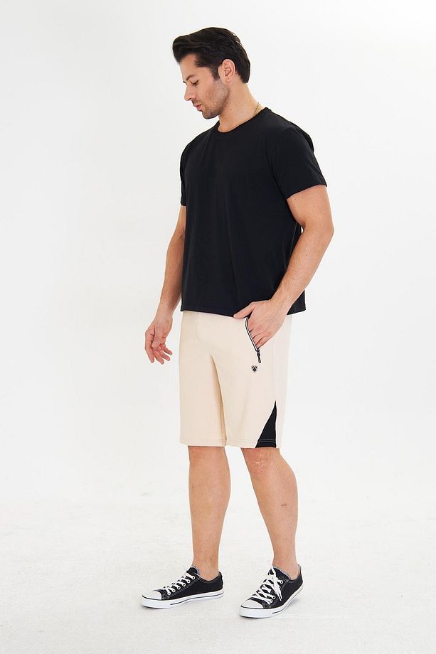 Erkek Polycotton Şort Ekru 6048-E - 4