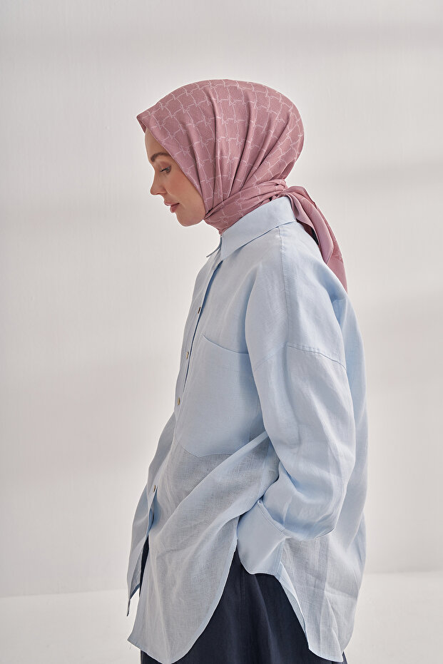 وشاح بنمط سلسلة من القطن - مسحوق - 2