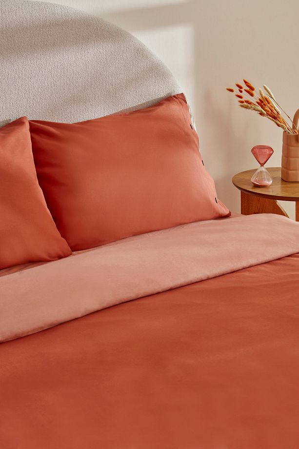 Basis %100 Pamuk Tek Kişilik Nevresim Takımı Terracota - 5