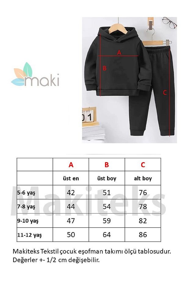 Kışlık Kız Erkek Çocuk Eşofman Takımı 5 6 7 8 9 10 11 12 yaş Unisex Örümcek - 3