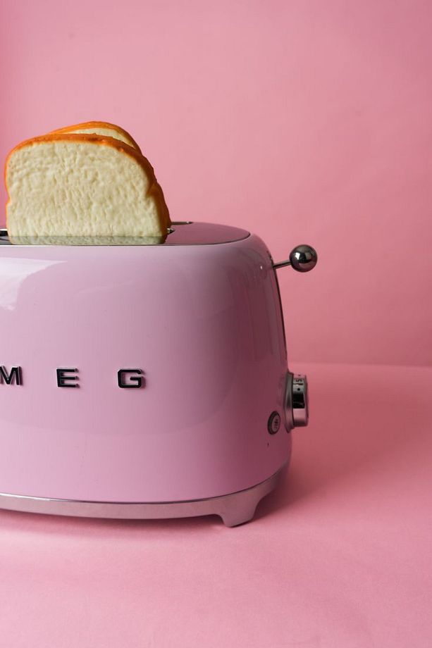 50's Style Retro Pembe Ek Kızartma Makinesi 2x1 Tsf01pkeu - 2