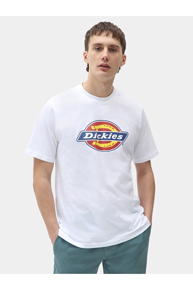White Dickies εικονίδιο λογότυπο Tee White - 1