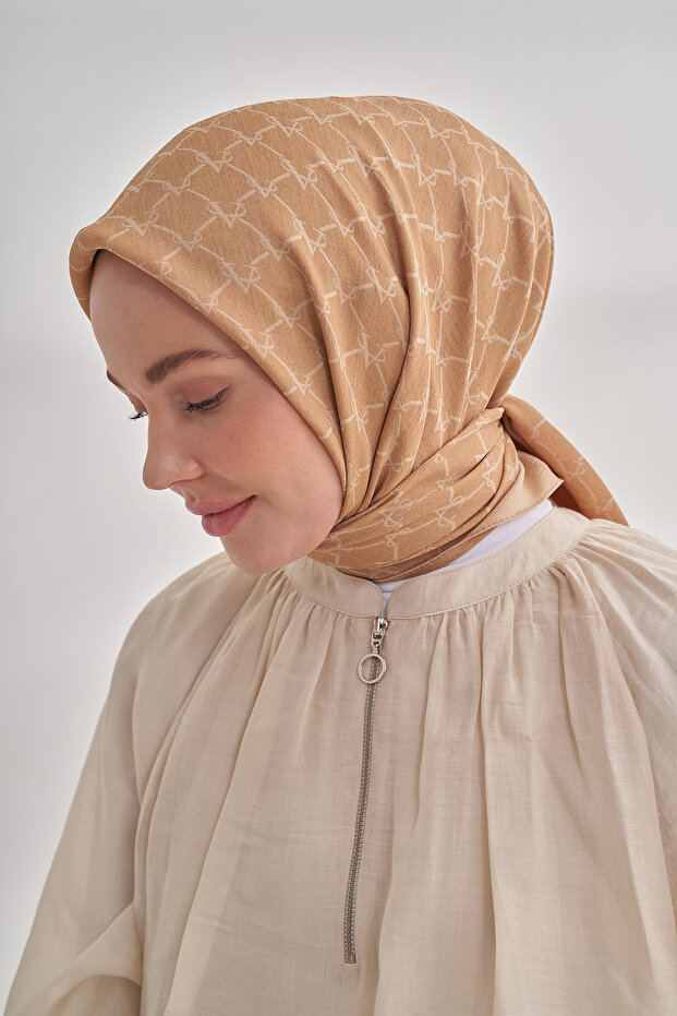 وشاح بنمط سلسلة من القطن - ذهبي - 2