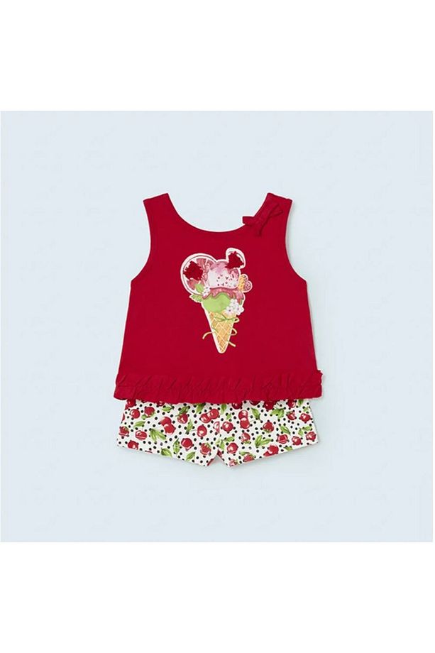 Kız Bebek Tişört Şort 2 Li Set 1277 - 1