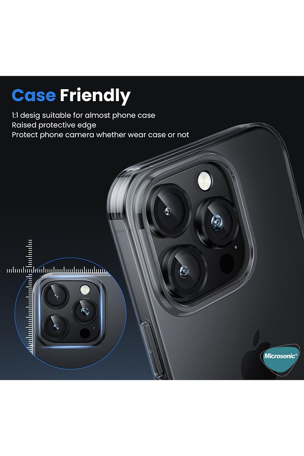 TECNO Camon 40 Pro Tekli Kamera Lens Koruma Camı Siyah - 5