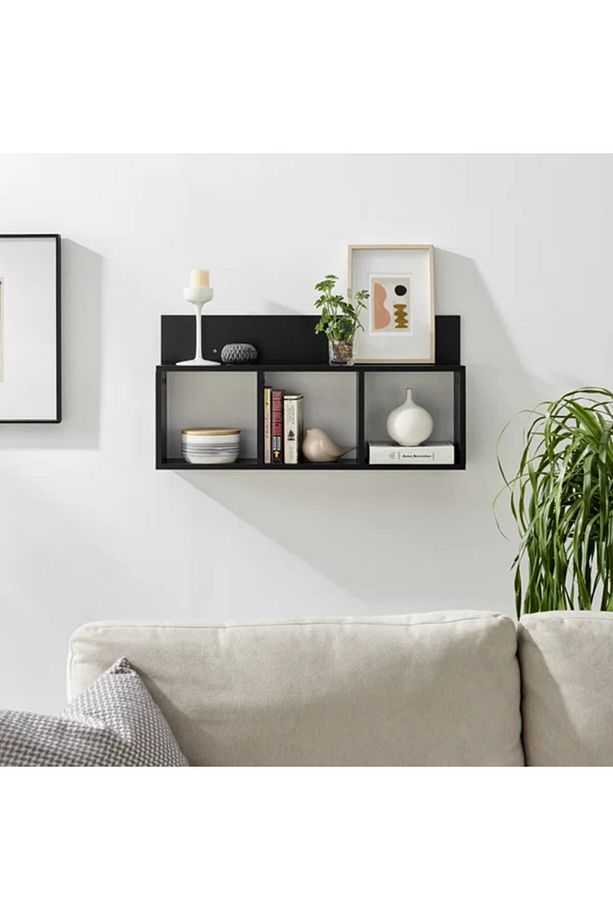 Dekoratif Duvar Rafı, Ahşap Duvar Rafı Kitaplık, Banyo Mutfak Duvar Rafı, Çocuk Odası Duvar Rafı - 1