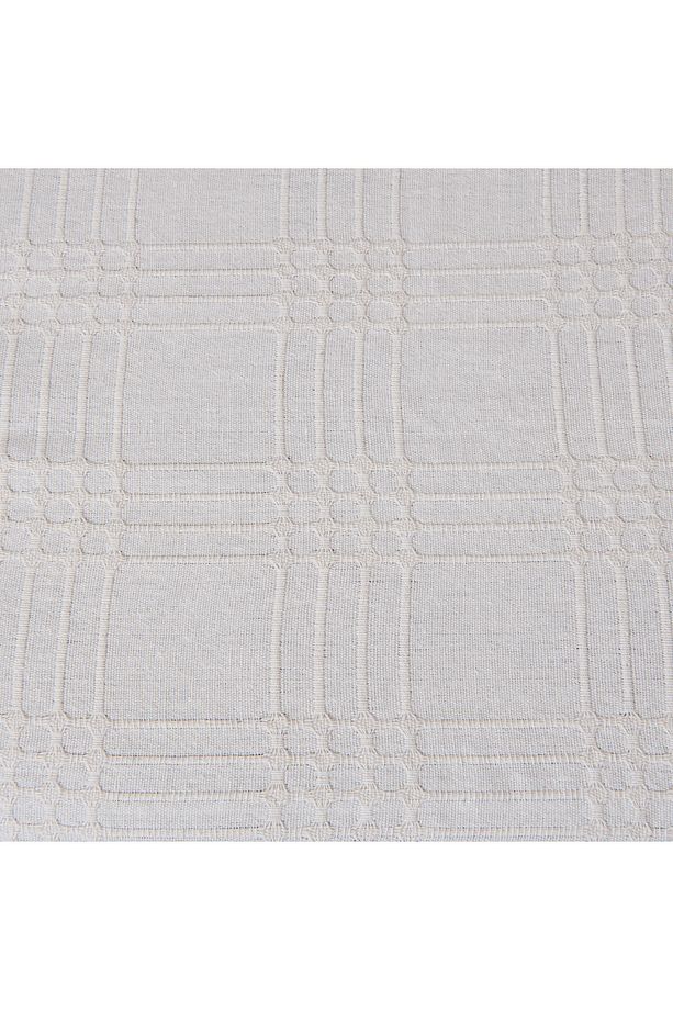 Soft Püsküllü Koltuk Örtüsü - Ekru - 90x210 Cm - 2