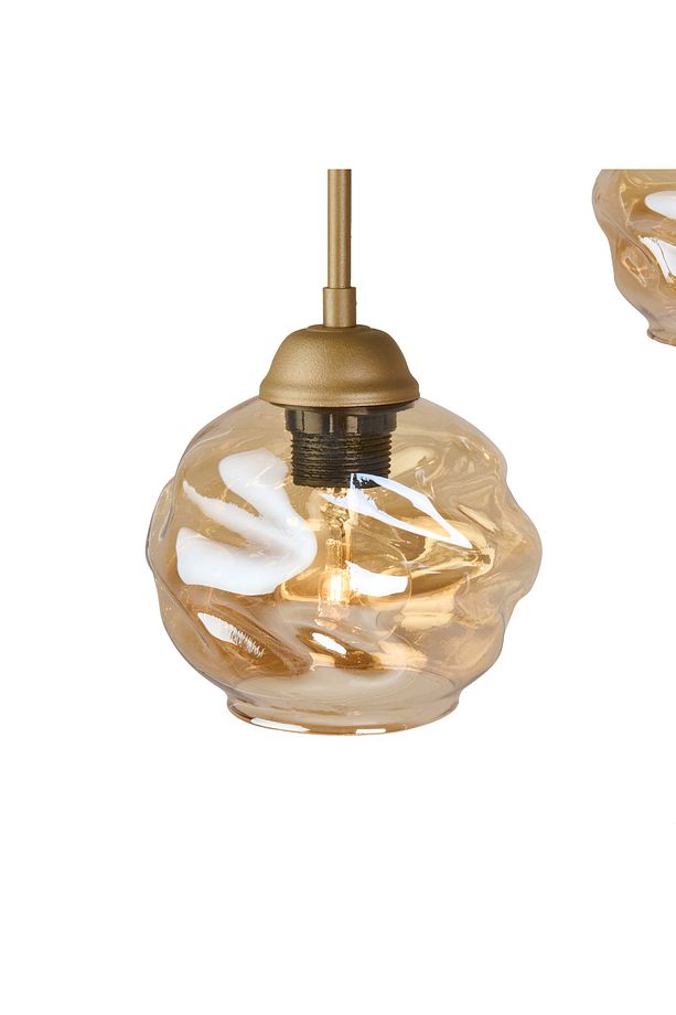 Lighting Arrakis 3'lü Yuvarlak Modern Sarkıt Avize - Eskitme / Bal - 3