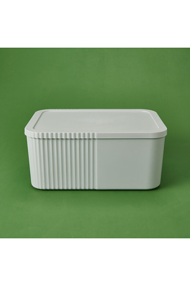 Gray Box with Wide Lid, 12 Lt, Practical and Stylish Storage Solution - 4