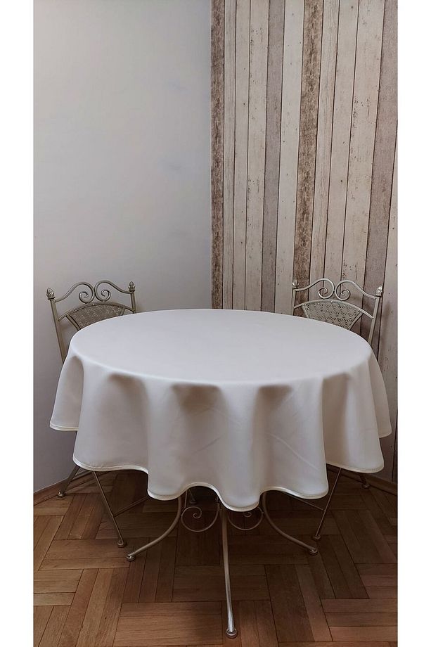 Lüks Fonluk Kumaştan Mamul,dertsiz,fiskos,yemek Masası Örtüsü .çap 150 Cm. - 1