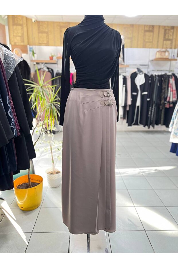 Bej Pantolon Etek - 1