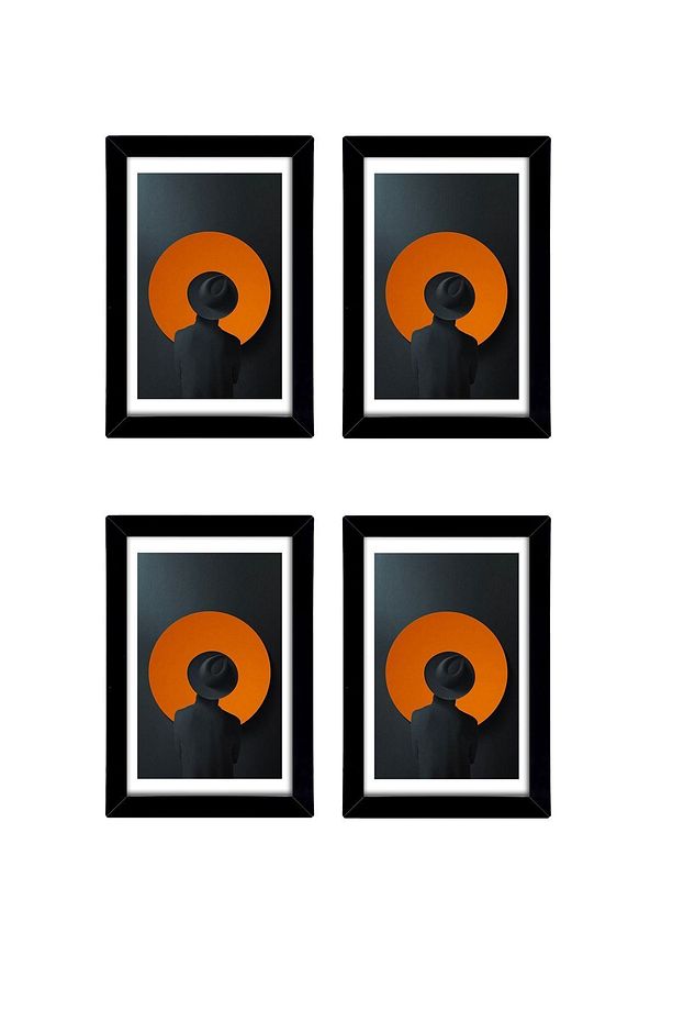 4 Adet A4 Çerçeve - 21x30 Sertifika Çerçevesi * Pvc'li A4 Çerçeve - Siyah Çerçeve - 7