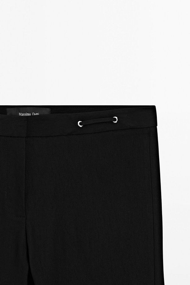 İspanyol paça streç kumaş pantolon - 7