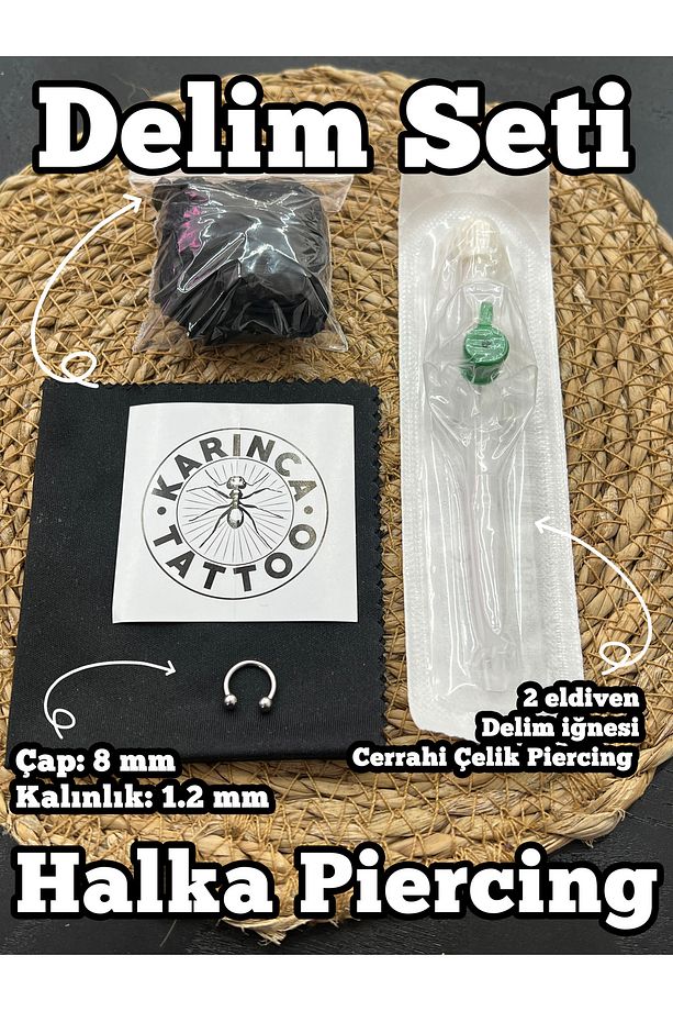 Halka Kulak Tragus Smiley Dudak Forward Helix Snake Bites Septum Piercing Delim Seti Iğne Set - 3
