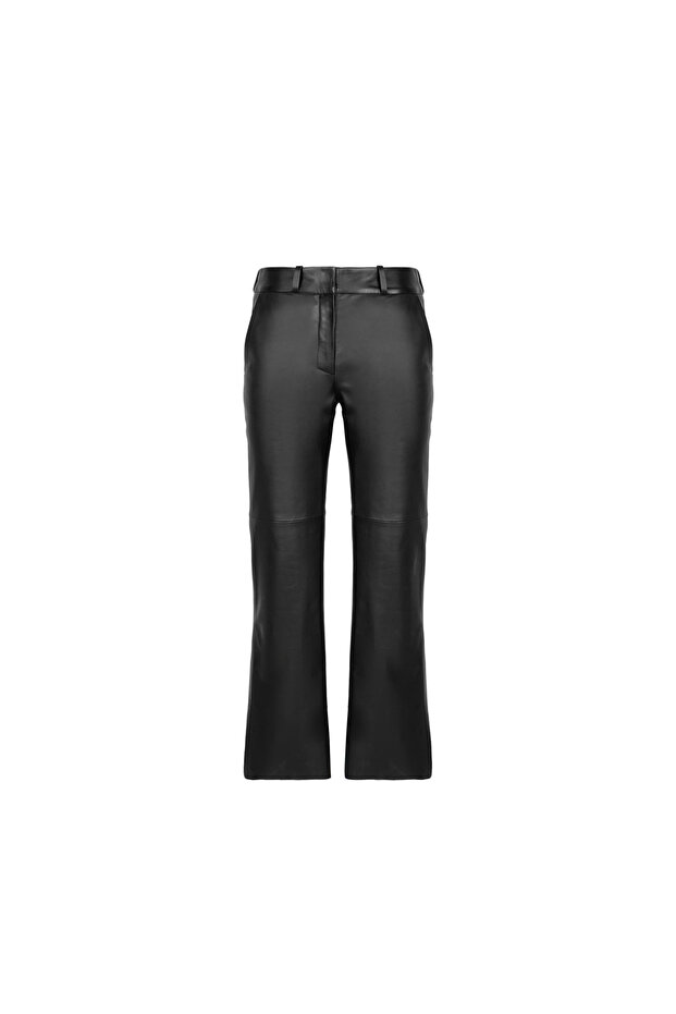 Algoma Siyah Kadın Deri Pantolon - 6