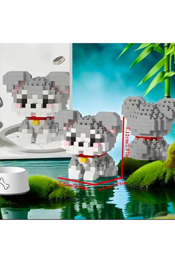 Minik Köpek Bricks Seti, Minik Yapı Taşları İçerir, Yapı Blokları, Yetişkin Hobi Seti - 3