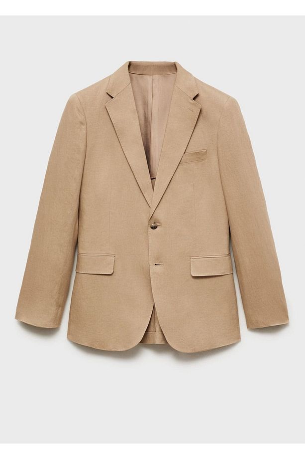 Amalfi %100 Keten Slim Fit Blazer Ceketi - 3