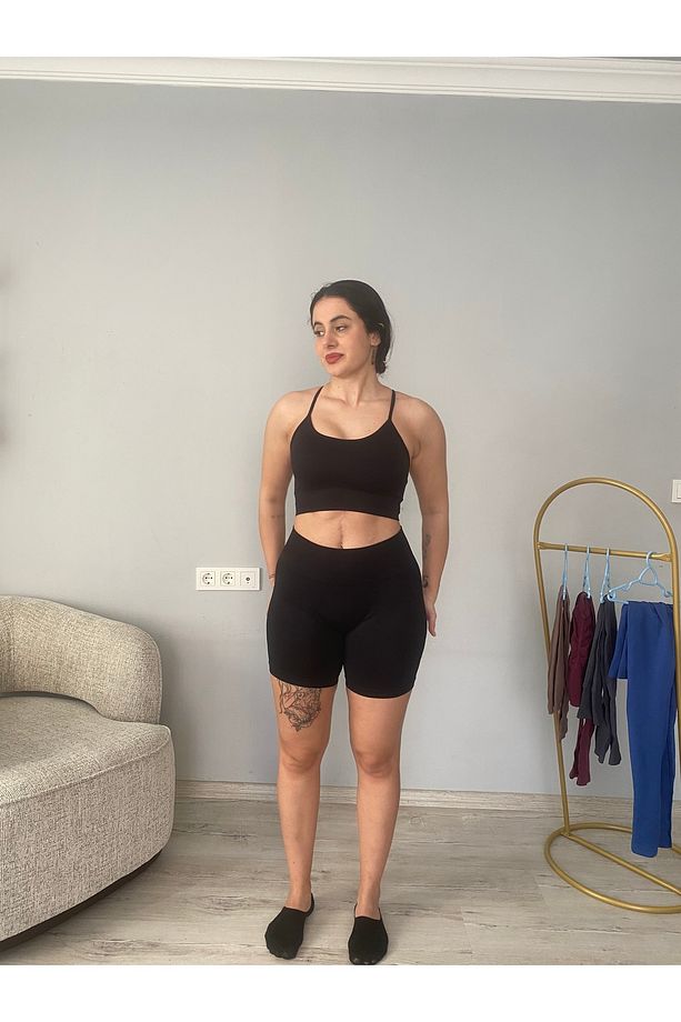 Wins serisi kalçası büzgülü push up etkili seamless spor şort (tek şort) - 3