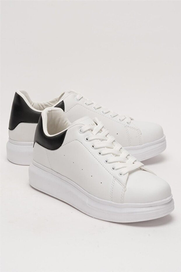 Unisex High Sole Codzienne sportowe buty sportowe BIAŁO-CZARNE - 2