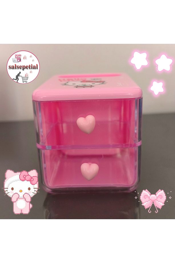 Hello Kitty Kalem Kutusu Masaüstü Kalemlik Hello Kitty Çekmeceli Kalem Kutusu Masa Üstü Organizer - 8