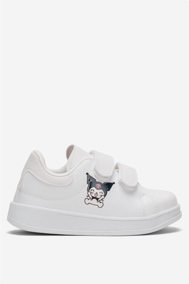 Children's Kuromi Printed Velcro Unisex Sports Shoes White