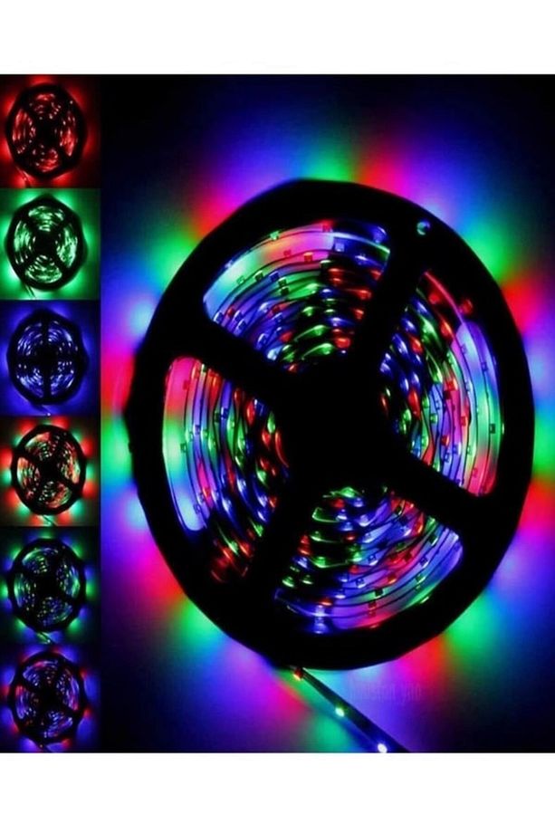 Rgb Şerit Led 20 Metre Yapışkanlı Iç Mekan Rulo Işıklı Şerit Led Trafosuz-kumanda Hariç - 1