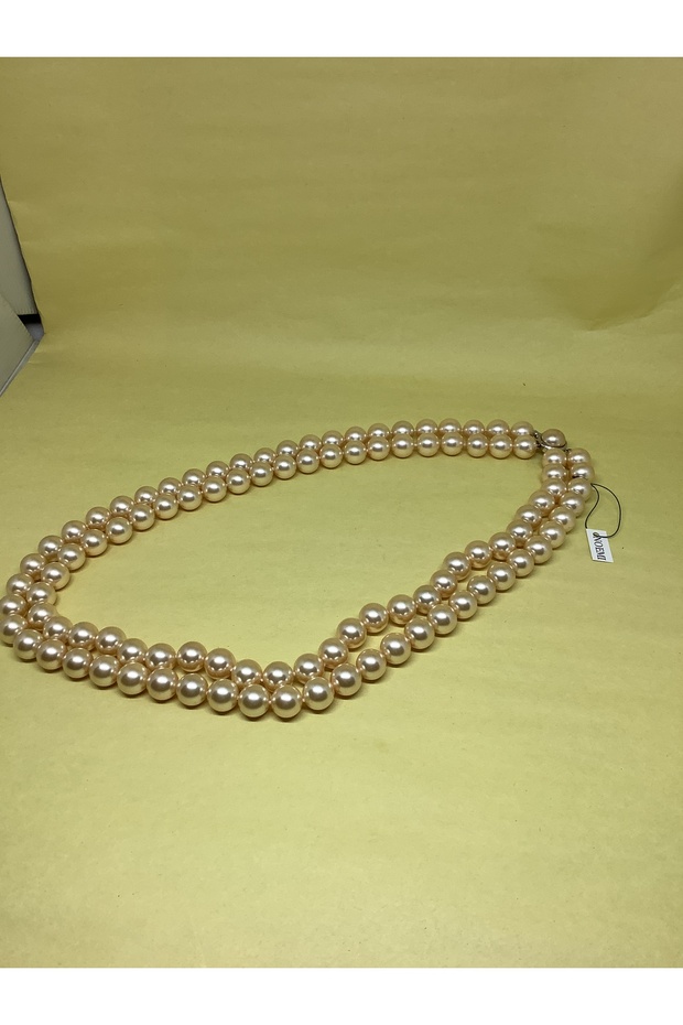 Çift sıra mayorka inci kolye - 3