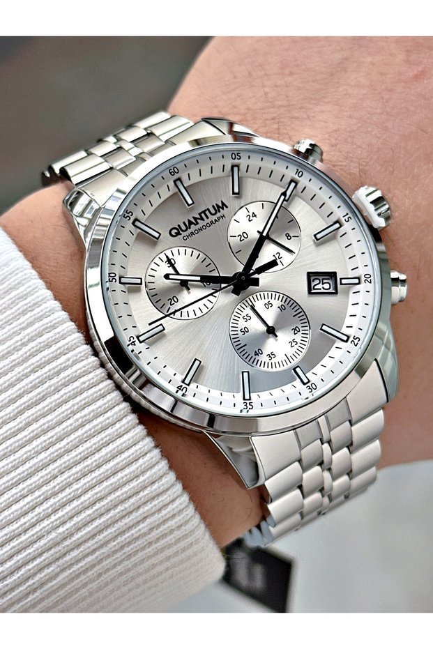 Function Silver Color 10 Atm Waterproof Steel Cord Steel Case Men Wrist Watch 1008.330