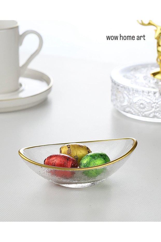 Art - 6 Pieces Glass Mini Oval Bowl - Turkish Delight Bowl - Jam Bowl - Snack Bowl - Sugar Bowl - Sauce Bowl