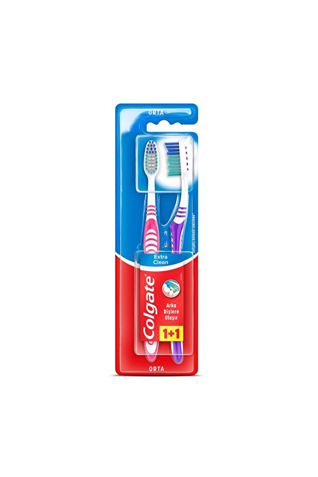 Extra Clean Medium Toothbrush 1+1 - 1