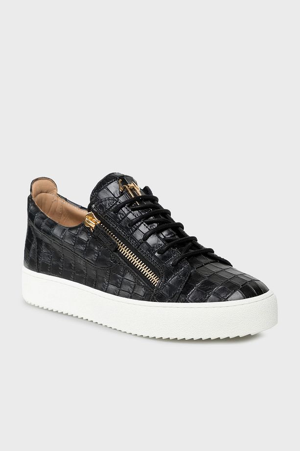 Logolu Hakiki Deri Kalın Taban Sneaker Ayakkabı Erkek AYAKKABI RU00010 - 2