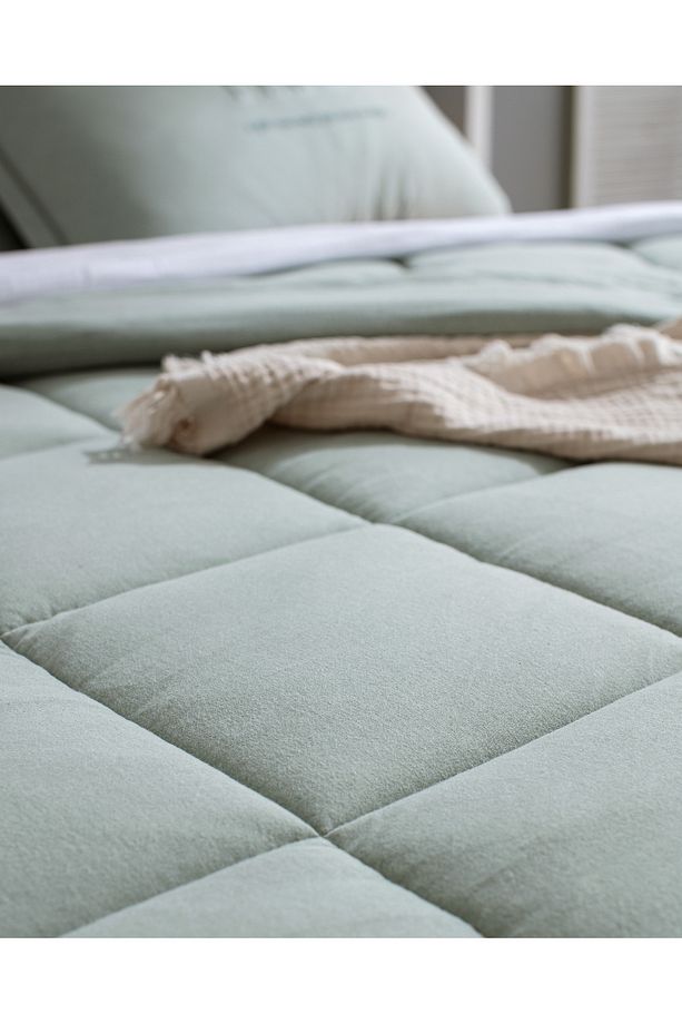 Bobigny King Size SuperSoft Comforter Set - Mint Yeşili - 6