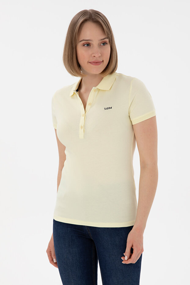 Women's Lemon Basic Polo Neck T-Shirt 50305764-Vr035