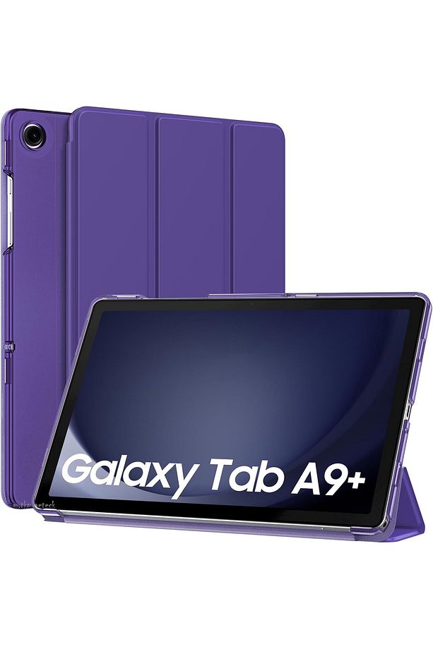 Samsung Galaxy Tab A9 Plus 11 Inç Uyumlu Kılıf Akıllı Smart Uyku Modlu Standlı Şeffaf Kapak Sm-x210 - 1