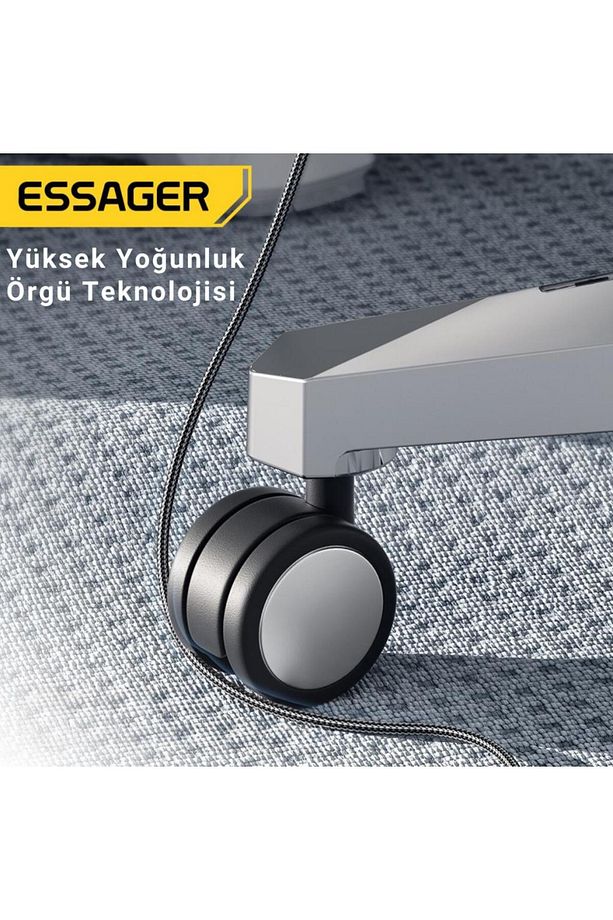 E-marker Çipli 0.25cm 100w Type C To Type C Şarj Kablosu 480mbps Veri Aktarım Şarj Akım Koru - 6