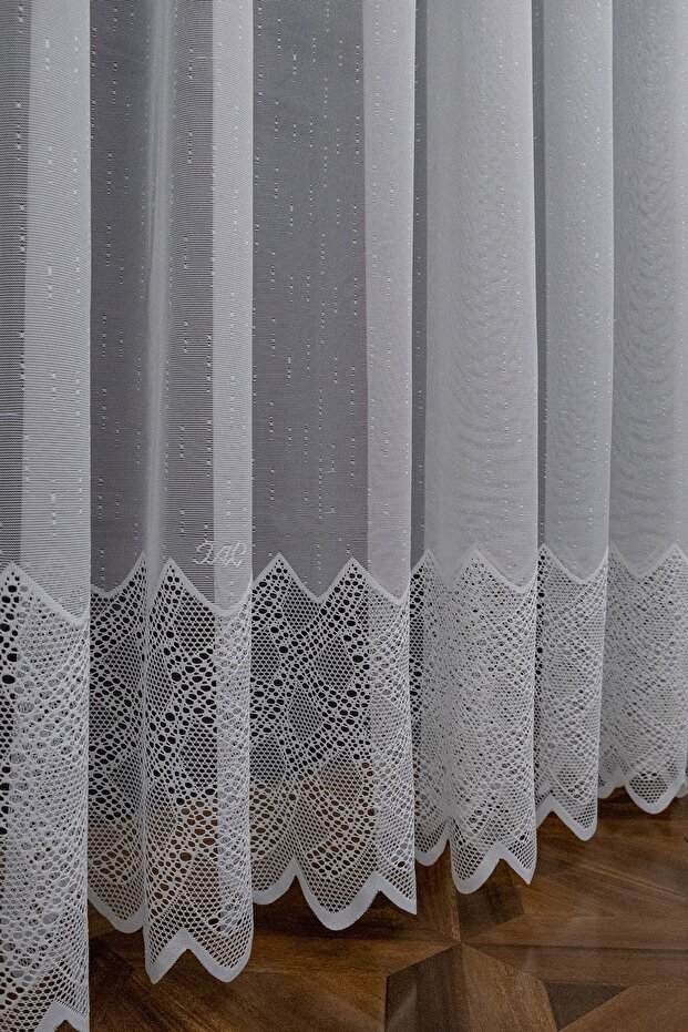 Farbateks Planting Ara Damask Design New Model Does Not Want Ironing Non-Wrinkle 2 Layers Pleated Tulle Curtain - 2