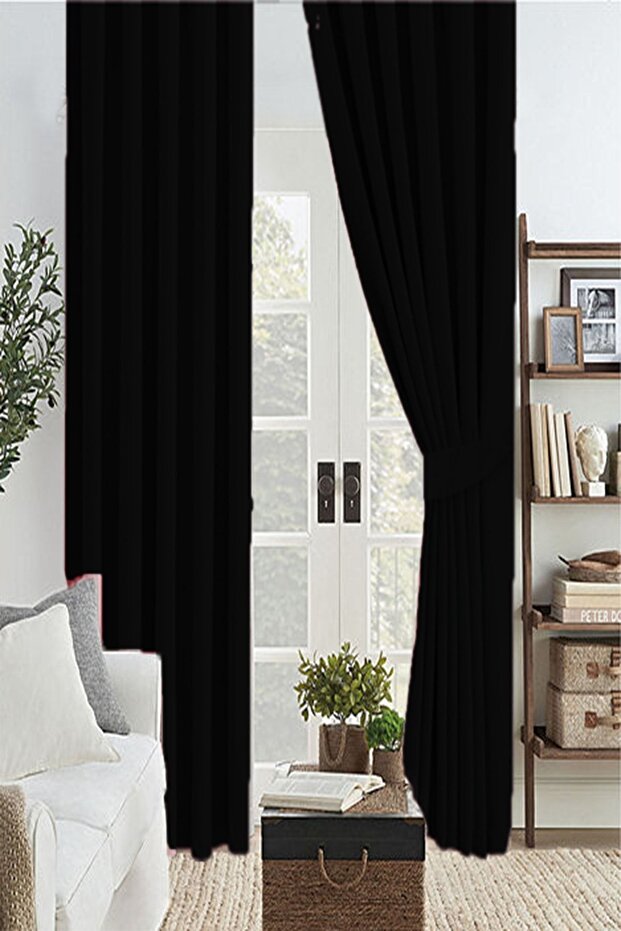 Siyah Perde Fon Perde Karatma Perde Siya Blackout Perde - 1