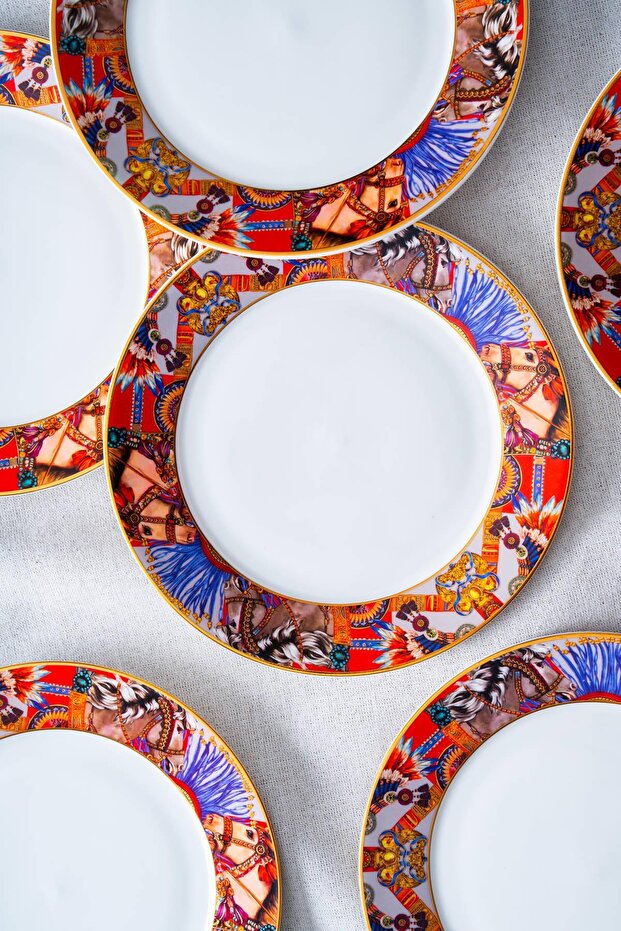 Whisper 6 Parça Pasta Tabağı - 20 cm - 1